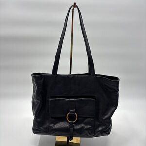 FRYE Madison black leather tote bag